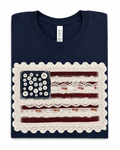 Vintage Lace American Flag Tee