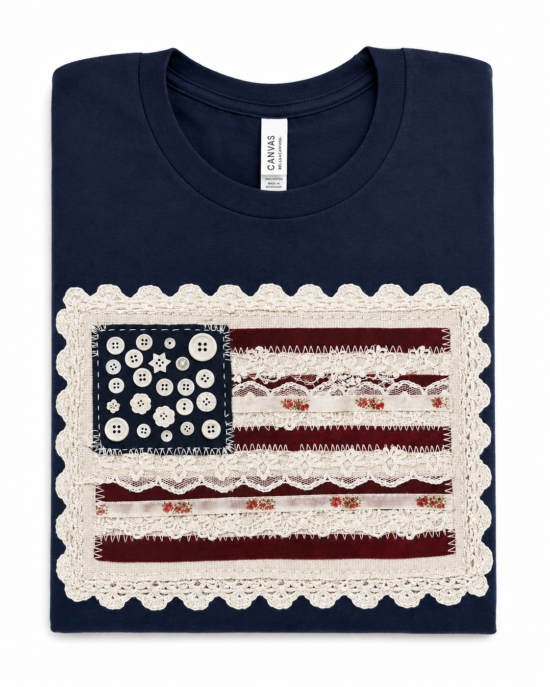 Vintage Lace American Flag Tee