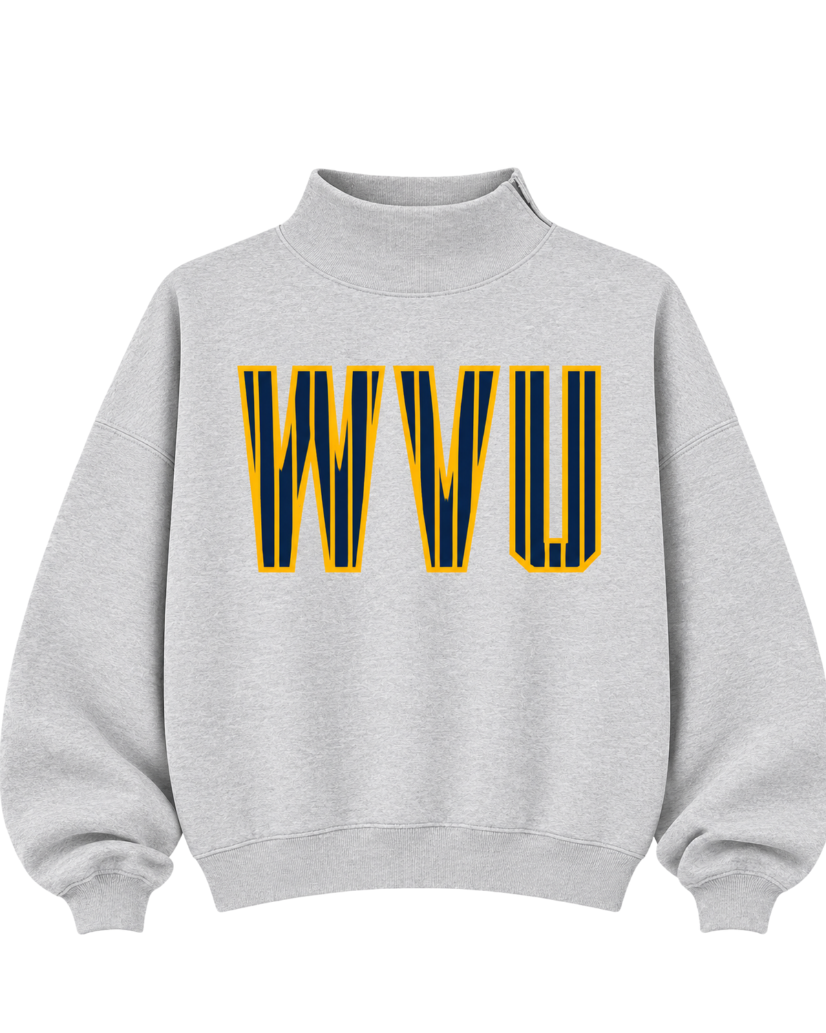 WVU GRAY MOCKNECK